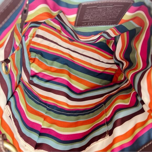 Coach Vintage Lily Legacy 13757 Turn Lock Shoulder Bag Handbag Brown - Picture 11 of 11